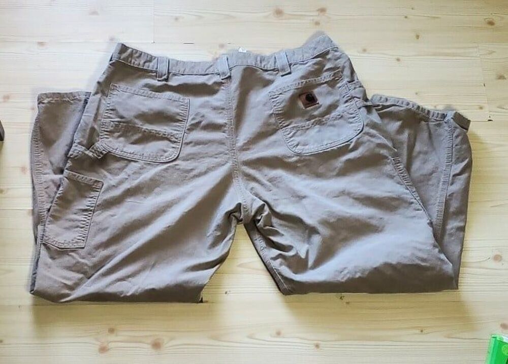 Carhartt Pants Men’s 42 X30 Light Brown Relaxed Fit Rugged Canvas RN 14806